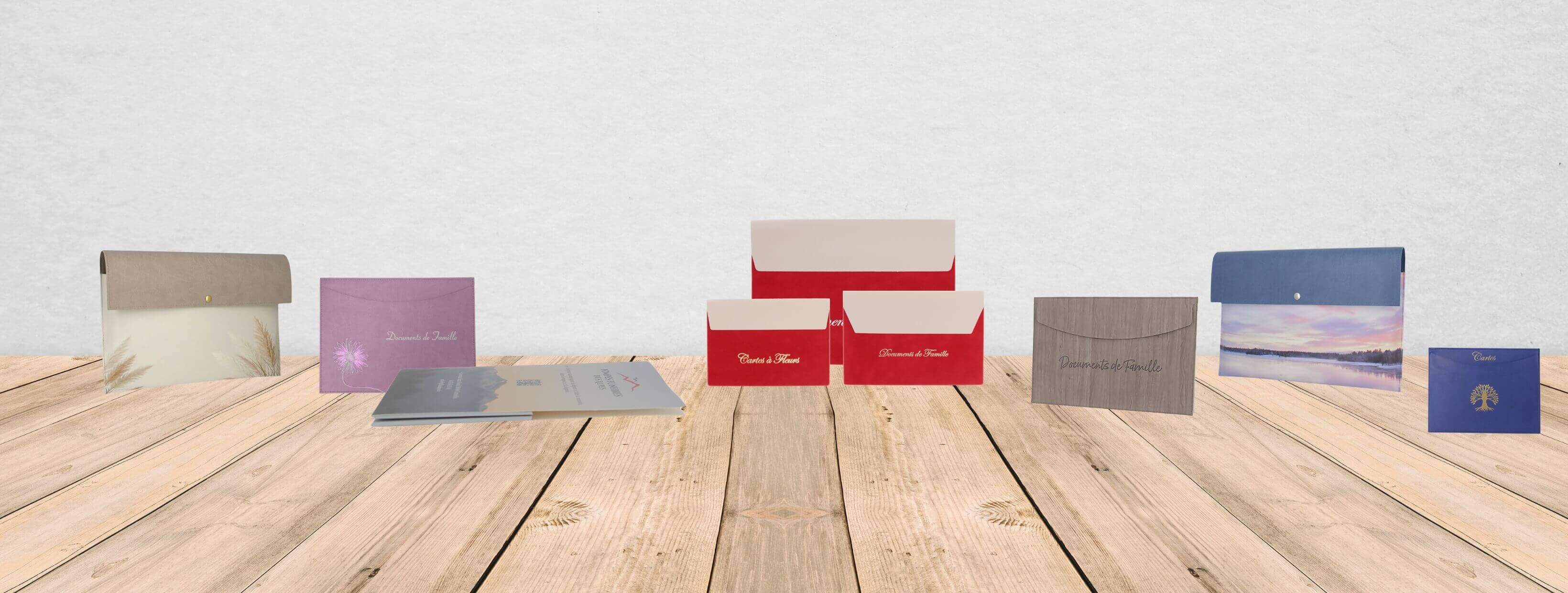 livrets, enveloppes et pochettes