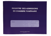 Registre des admissions en chambre funéraire